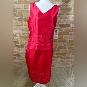 🆕Robbie Bee Silk Coral Skirt Set Size 14